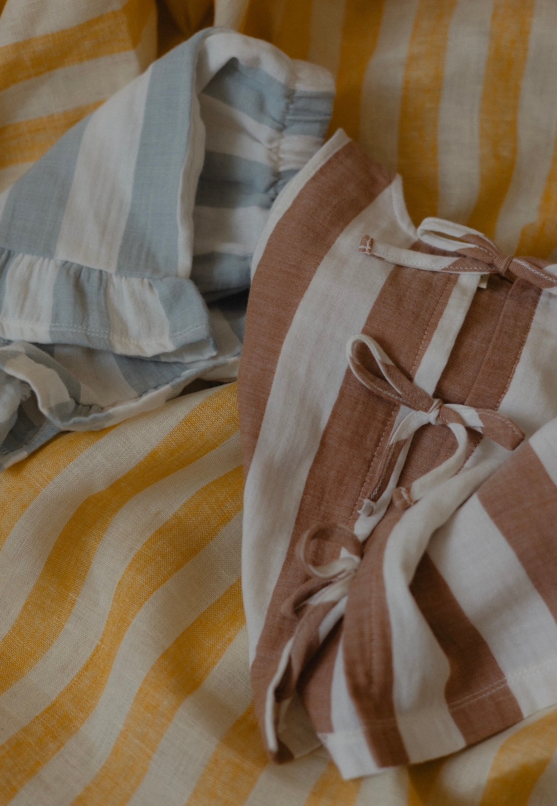 ボトムス organiczoo Sardine Stripes Frill Shorts Organic Zoo