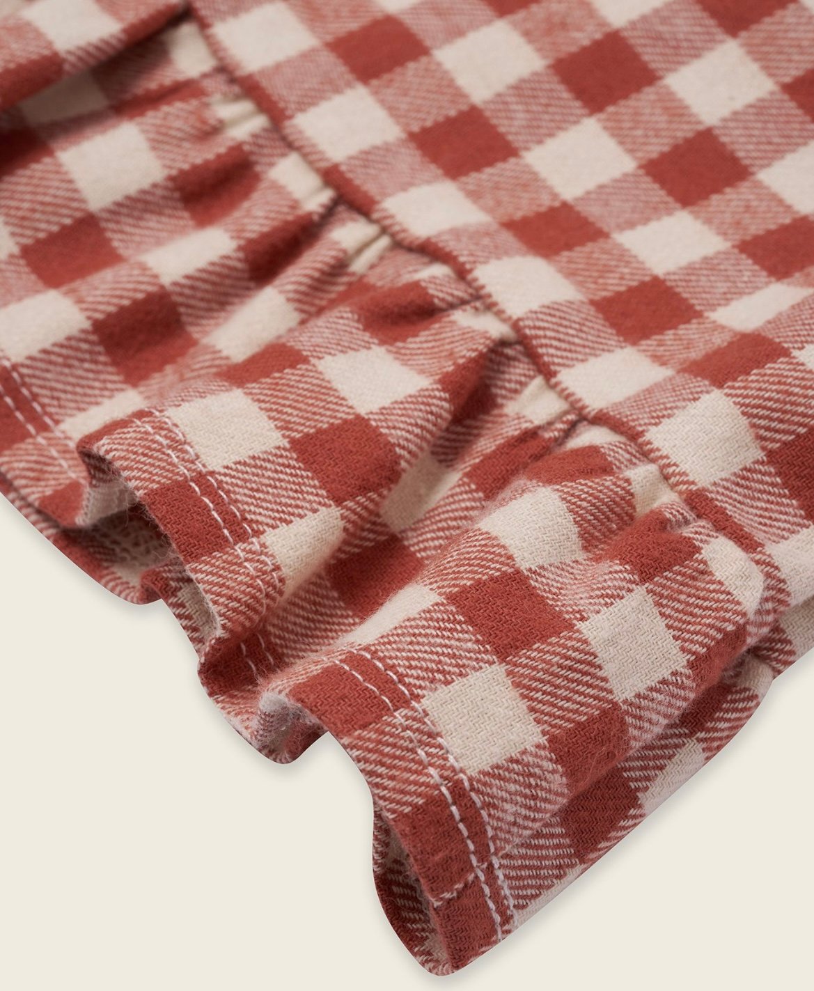 ボトムス organic zoo Gingham Frill Culottes ORGANIC ZOO] Paprika Gingham Frill Culottes