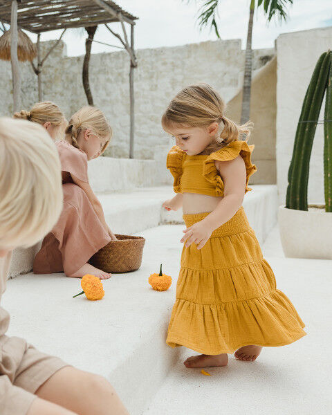 son and daughter クロシェ セットアップ 5-6y son and daughter]【残りわずか！】Ronna Sets | Brown |