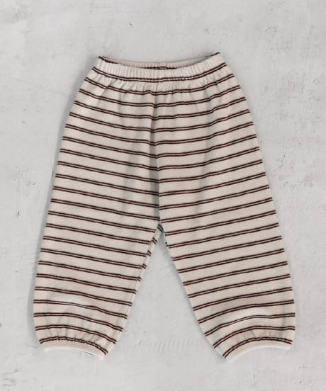 【予約】EARTH THE ARCHIVE - Terry jogger - Brown stripe