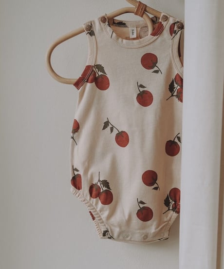 organic zoo - Tomato Sleeveless Bodysuit 送料無料