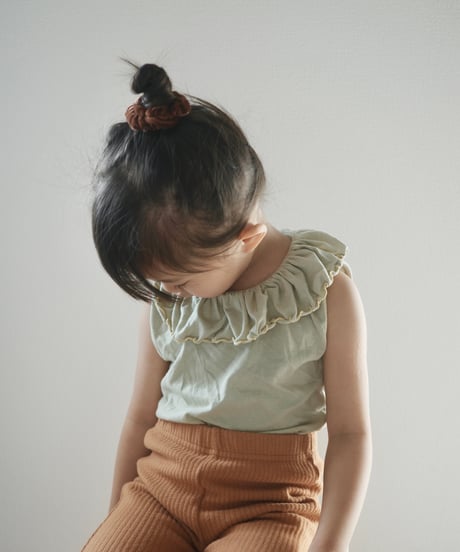 【予約商品】UANDEL - mellow collared tank tops(melon yellow)