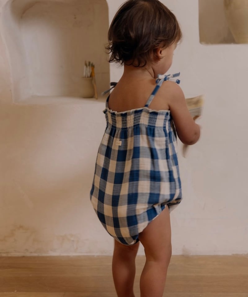 organic zoo - Pottery Blue Gingham Spaghetti Bo organic zoo - Pottery Blue Gingham Spaghetti Bo