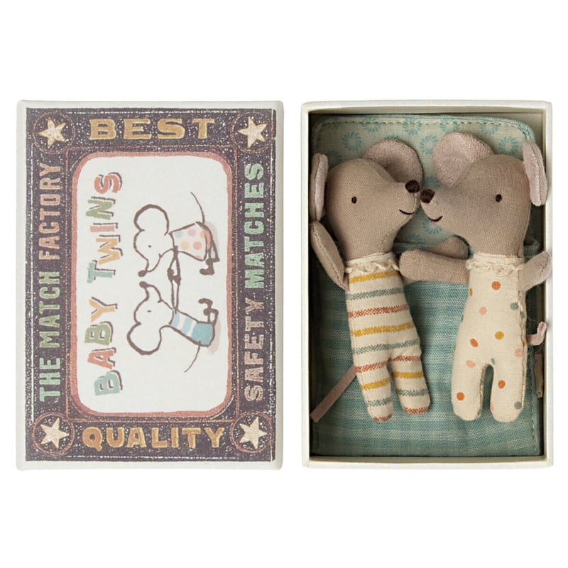 予約販売商品】Maileg - Twins/Baby mice in matchbox (ふ
