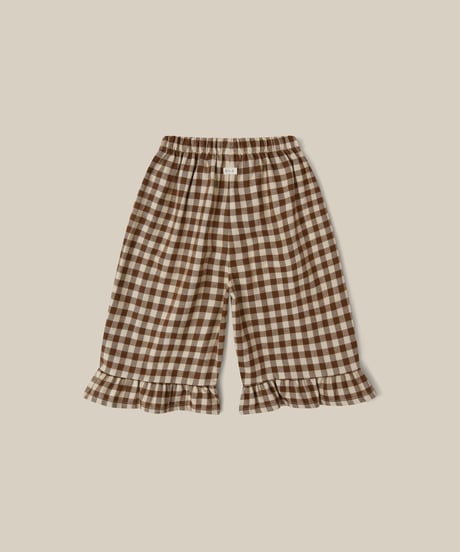 organic zoo - Chestnut Gingham Frill Culottes