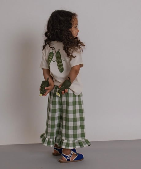 organic zoo - Dill Gingham Frill Culottes