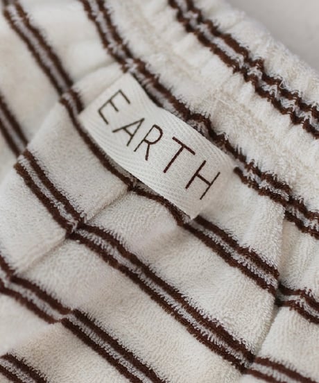 【予約】EARTH THE ARCHIVE - Terry jogger - Brown stripe