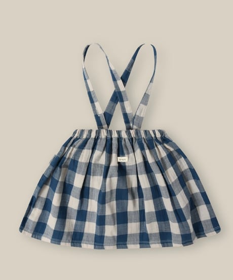organic zoo - Pottery Blue Gingham Maker Crossback Skirt