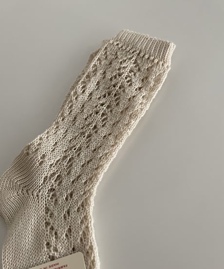 condor - (304) PERLE OPENWORK KNEE HIGH SOCKS