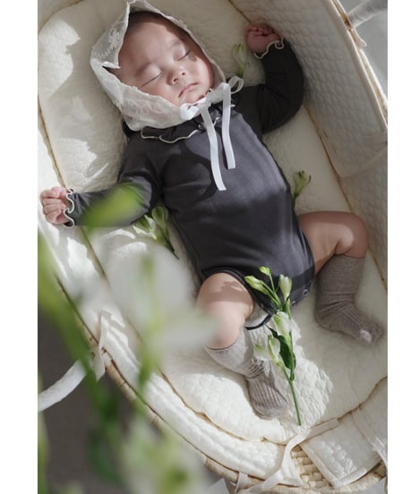 UANDEL - mellow collared romper (charcoal)