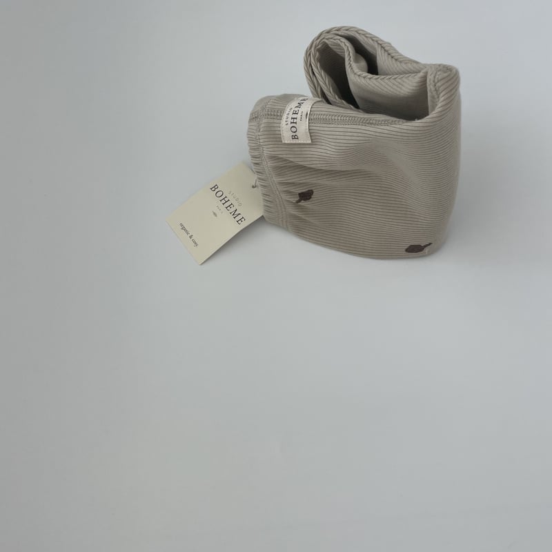 STUDIO BOHEME PARIS 36M セットアップ　新品未使用 即納】36m-4y TSHIRT ORSO GAZE -GINGHAM GREY GREEN - / studio