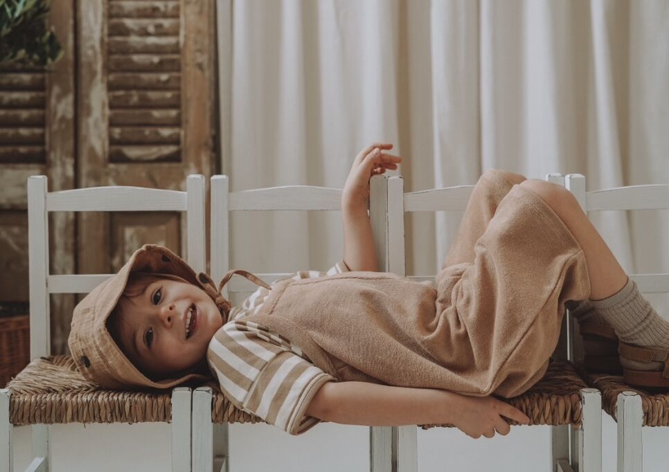 organic zoo - Gold Terry Cropped Dungarees | UA