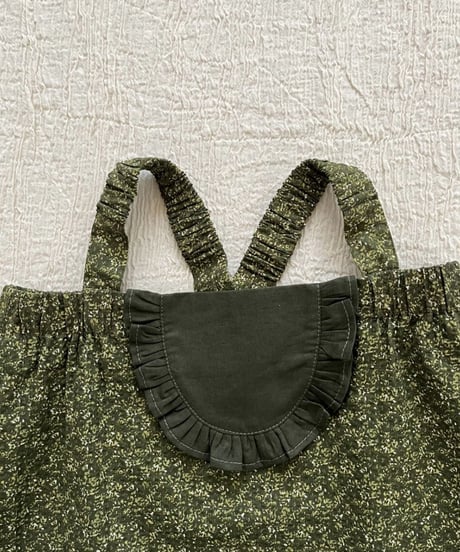 HELLO LUPO - Girasole Dress (Fiori verde)ラスト4-5y