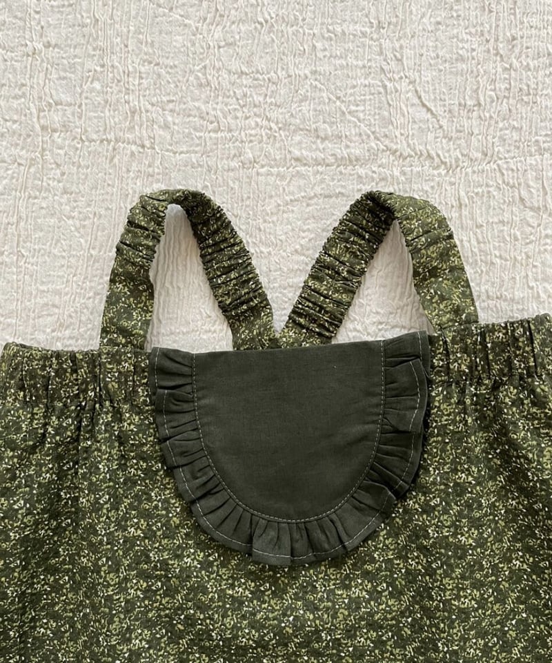 HELLO LUPO - Girasole Dress (Fiori verde)ラスト4-5