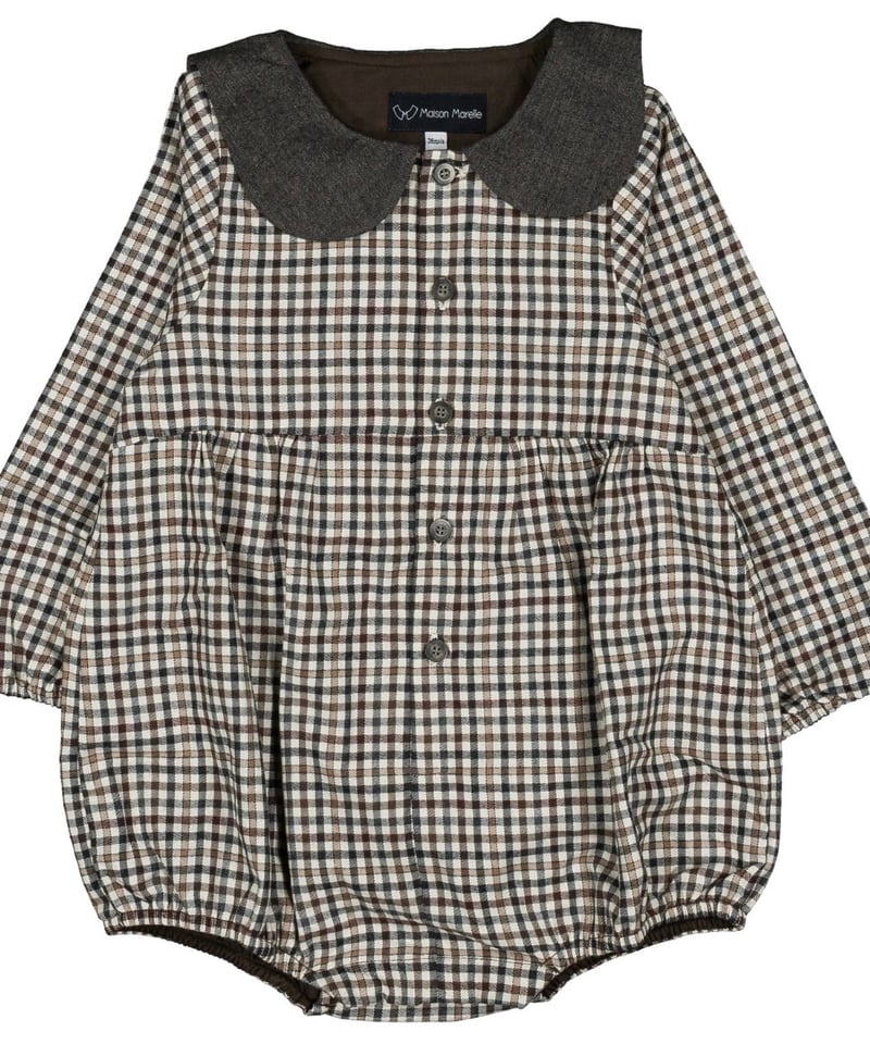 【Maison Marelle romper BAC gingham】 予約販売商品】 Maison Marelle - Romper BAC- gingham b