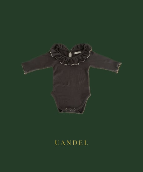 UANDEL- Mellow Collared Romper (Charcoal)