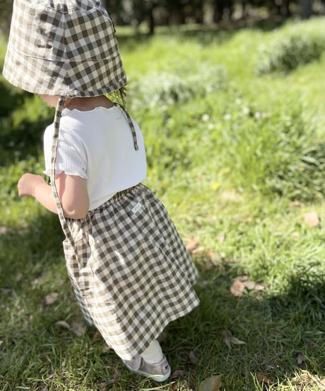 organic zoo - Olive Gingham Tutti Skirt送料無料