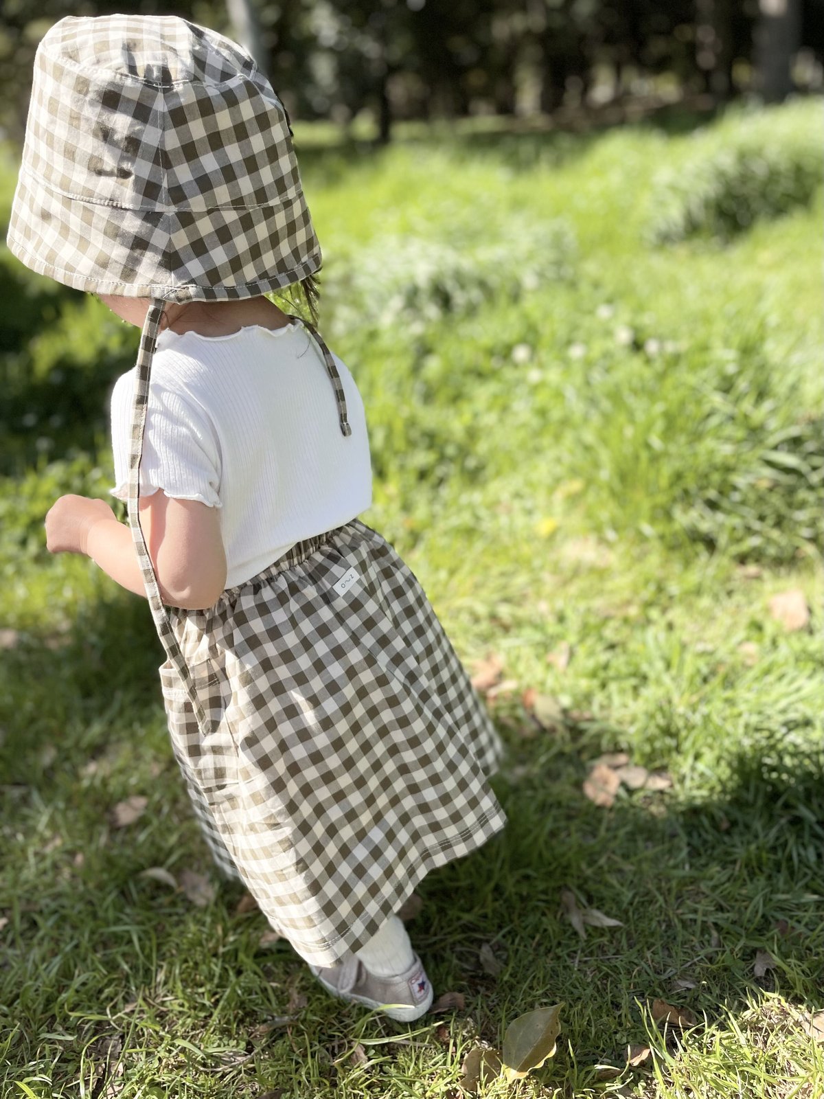 【organic zoo】 Gingham Tribe Skirt 1-2y