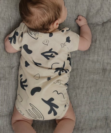 organic zoo - Capri Undyed Cotton Short Sleeve Bodysuit