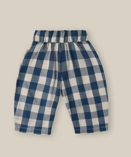 organic zoo - Pottery Blue Gingham Fisherman Pants送料無料