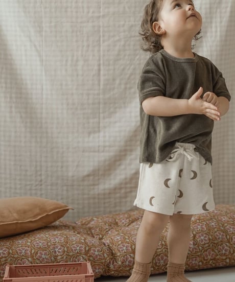 organic zoo - Olive Terry Boxy T-Shirt 送料無料