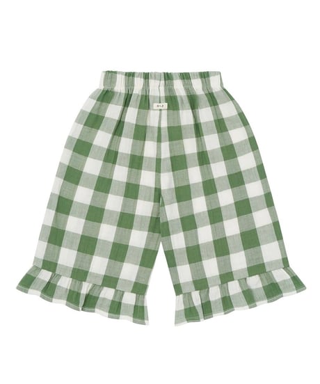 organic zoo - Dill Gingham Frill Culottes