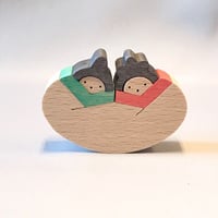 KH538 円びな 小黒三郎 組み木のひな人形 | ゆかいなさかなSTORES