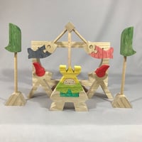 KK215 鯉のぼり（小） 小黒三郎 組み木の五月人形 | ゆかいなさかなSTORES