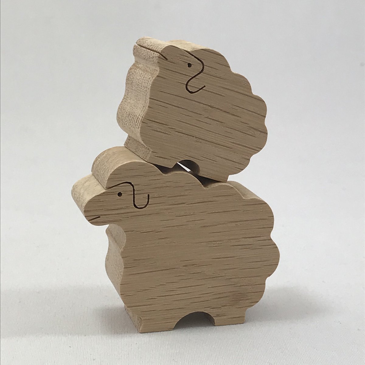 パーツアソート　koharubiyori様 KA161 ヒツジのカップル 小黒三郎の組み木 十二支の動物 | ゆかいな