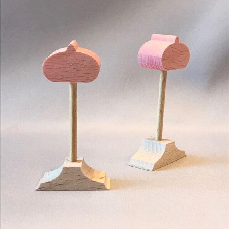 小黒三郎さん 組み木のおひなさま ハートびな 小 KH228