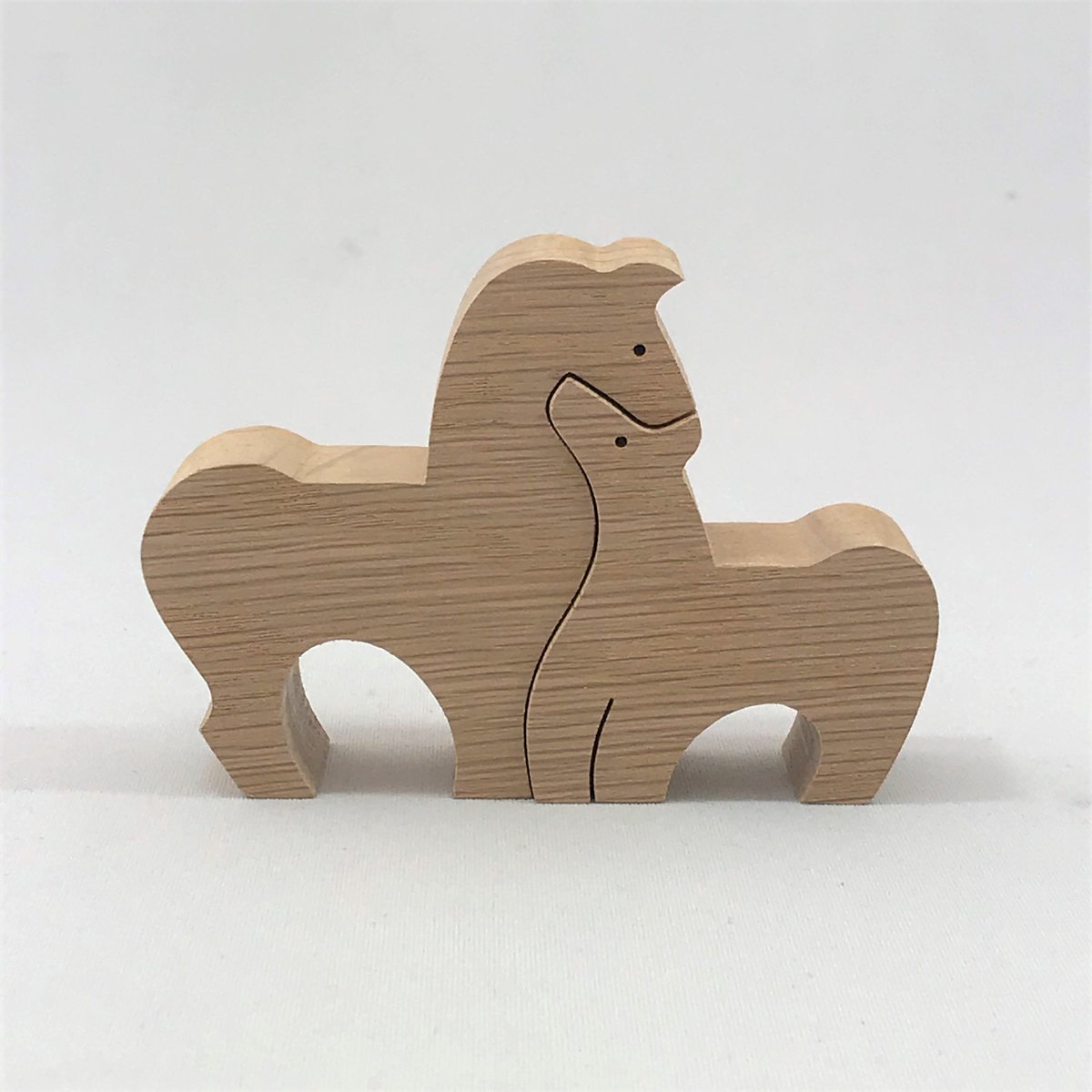 KA160 ウマのカップル 小黒三郎の組み木 十二支の動物 | ゆかいな