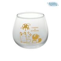 タヌキとキツネ　お月見　ゆらゆらグラス