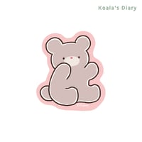コアラ絵日記　ステッカー　くまちゃん