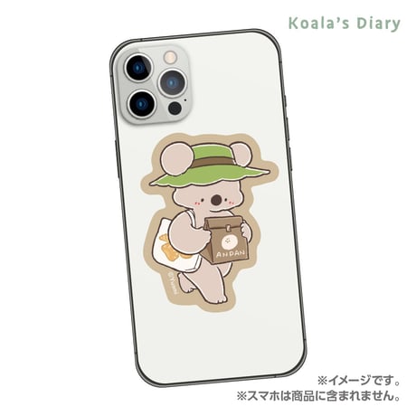 コアラ絵日記　ステッカー　あんぱん