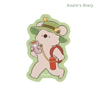 コアラ絵日記　ステッカー　ハイキング
