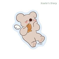 コアラ絵日記　ステッカー　たいやき