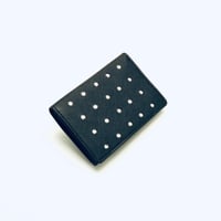 日本製牛革スワロフスキー付きブラック　カードケース　WPG17006-BK