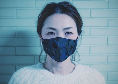 【Premium Model】PatchWork Taste Jacquard MASK 【Size：1 /  Color：DARK 】[秋～春シーズン推奨]