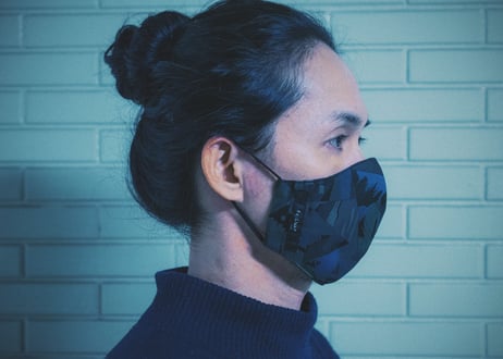 【Premium Model】PatchWork Taste Jacquard MASK【Size：3 /  Color：DARK 】[秋～春シーズン推奨]