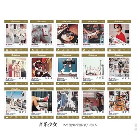 インスタ投稿風ステッカー