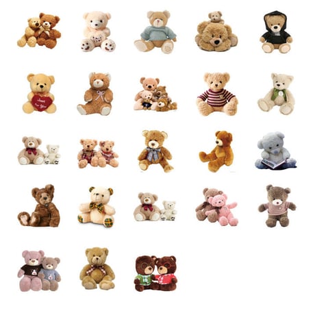 ins姫様文具★シール貼紙★ビンテージ★手帳素材★封口貼★アンティーク ぬいぐるみ熊46枚入
