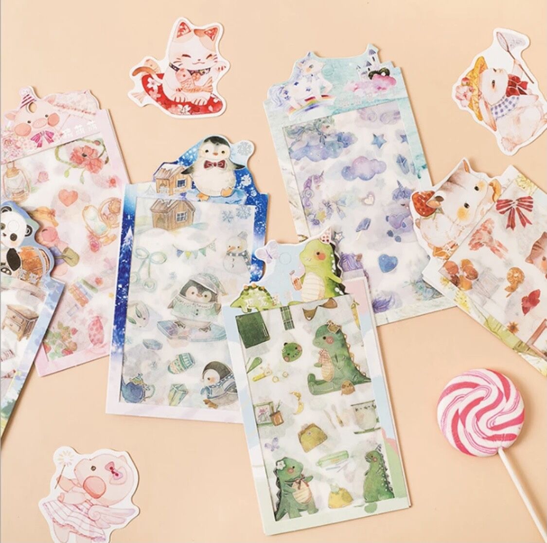 アニマルマスキングテープ素材シートシール | DECOLABOO