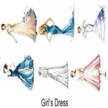Girls dressマスキングテープ
