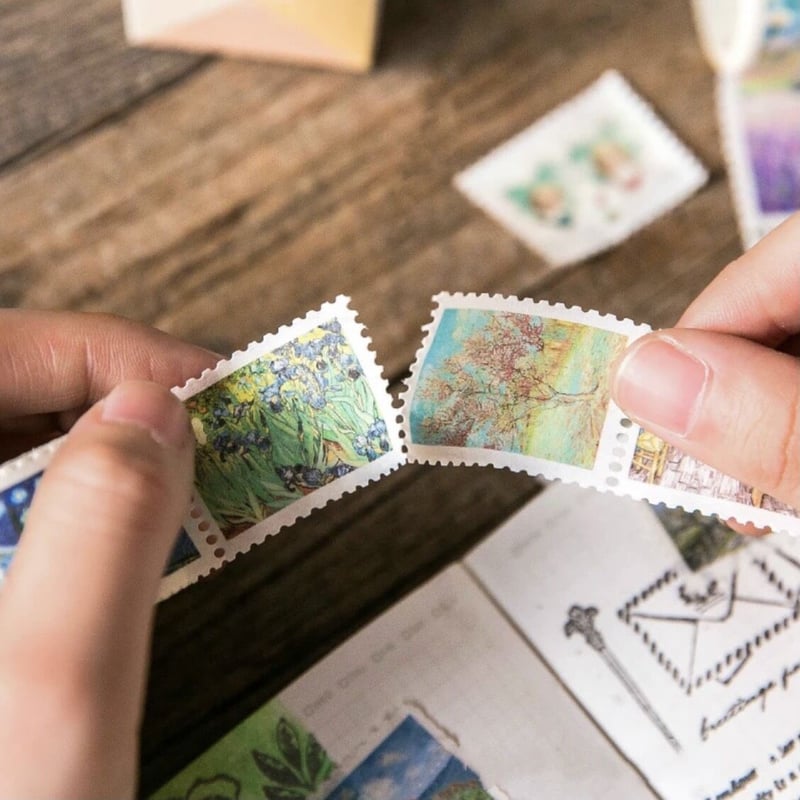 【中古】マスキングテープ 海外 切手風 Amazon.co.jp: 海外 切手風マスキングテープ スタンプ シール