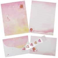 【レターセット】げんきくん お手紙セット 撫子色のやさしい雨