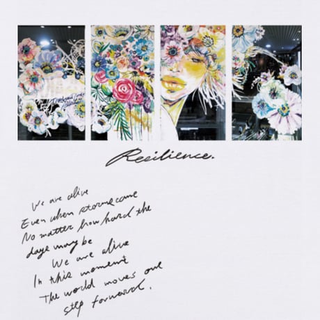 Tシャツ（白）/Window glass paint