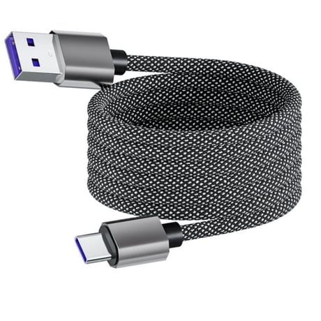 【新品】マグネット式編組ナイロン高速充電ケーブル・全3種類【磁気吸着・絡まない】