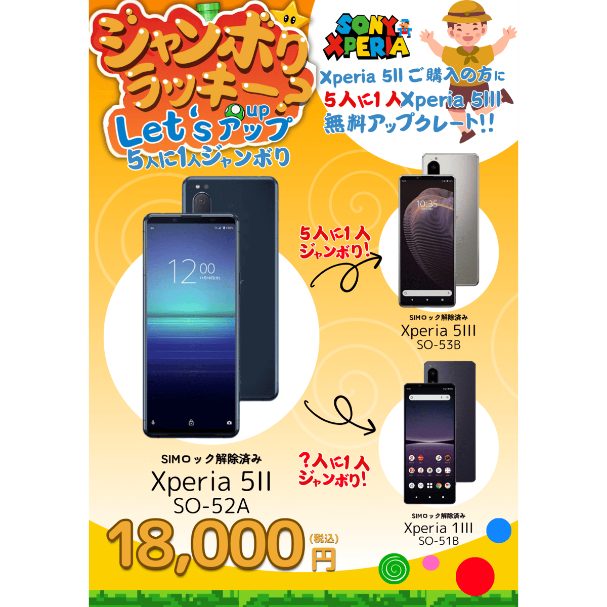 ジャンク品】Xperia 5 II SIMフリー 国内版 XQ-AS42 ブラック(国内版