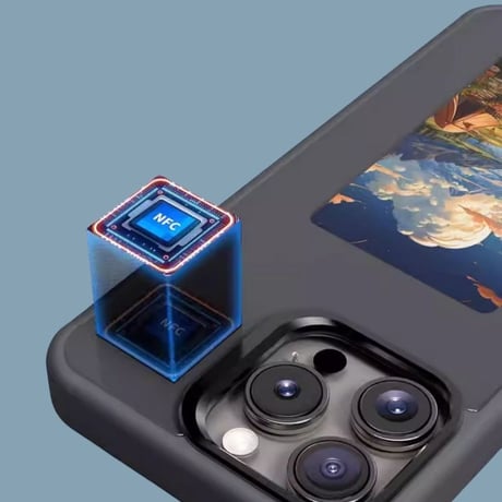 【新品】NFC機能付き スクリーン搭載 iPhoneケース DIYカスタム対応 写真表示 アプリ操作 iPhone13～17/ Pro/ Pro Max/Plus対応 耐衝撃スマホケース