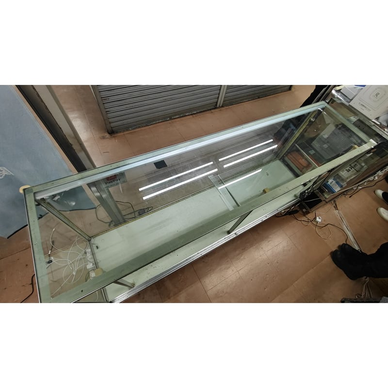 店舗什器　ビンテージ　ショーケース　引き取り限定 木製のショーケース ② /収納/アンティーク/古道具/店舗什器/パン